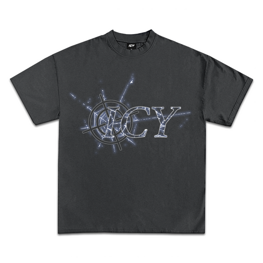 Icy Eclipse Vintage Grey Graphic T-Shirt