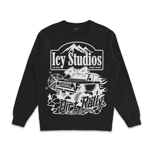Icy Studios "Dirt Rally" Graphic Crewneck Sweatshirt