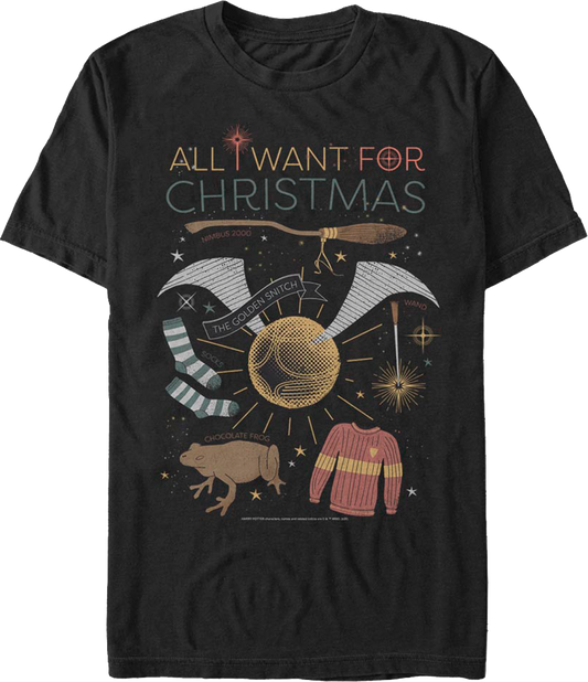 All I Want For Christmas Harry Potter T-Shirt