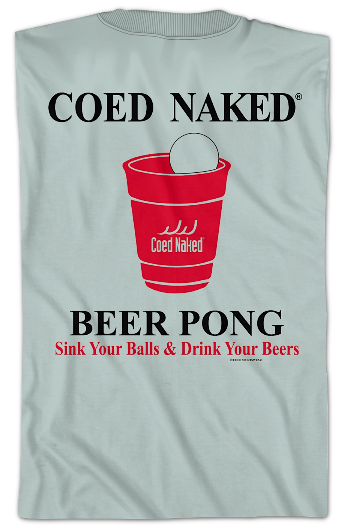 Beer Pong Coed Naked T-Shirt