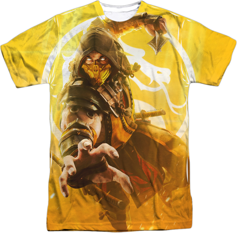 Big Print Scorpion Mortal Kombat T-Shirt