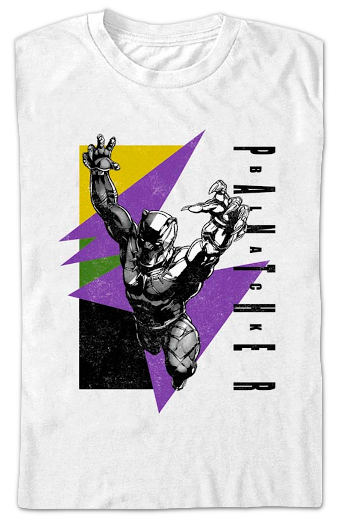 Black Panther Retro Shapes Marvel Comics T-Shirt