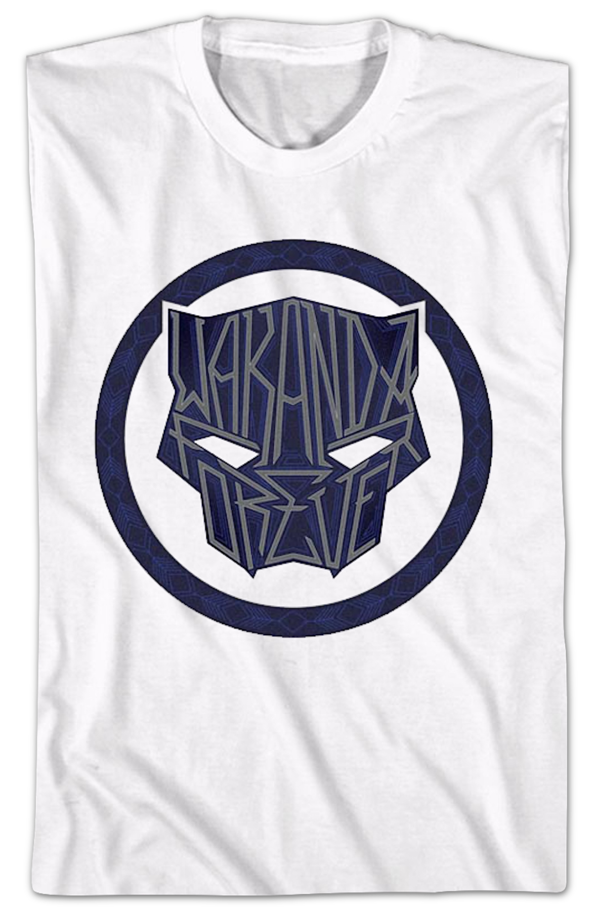 Black Panther Wakanda Forever Text Marvel Comics T-Shirt