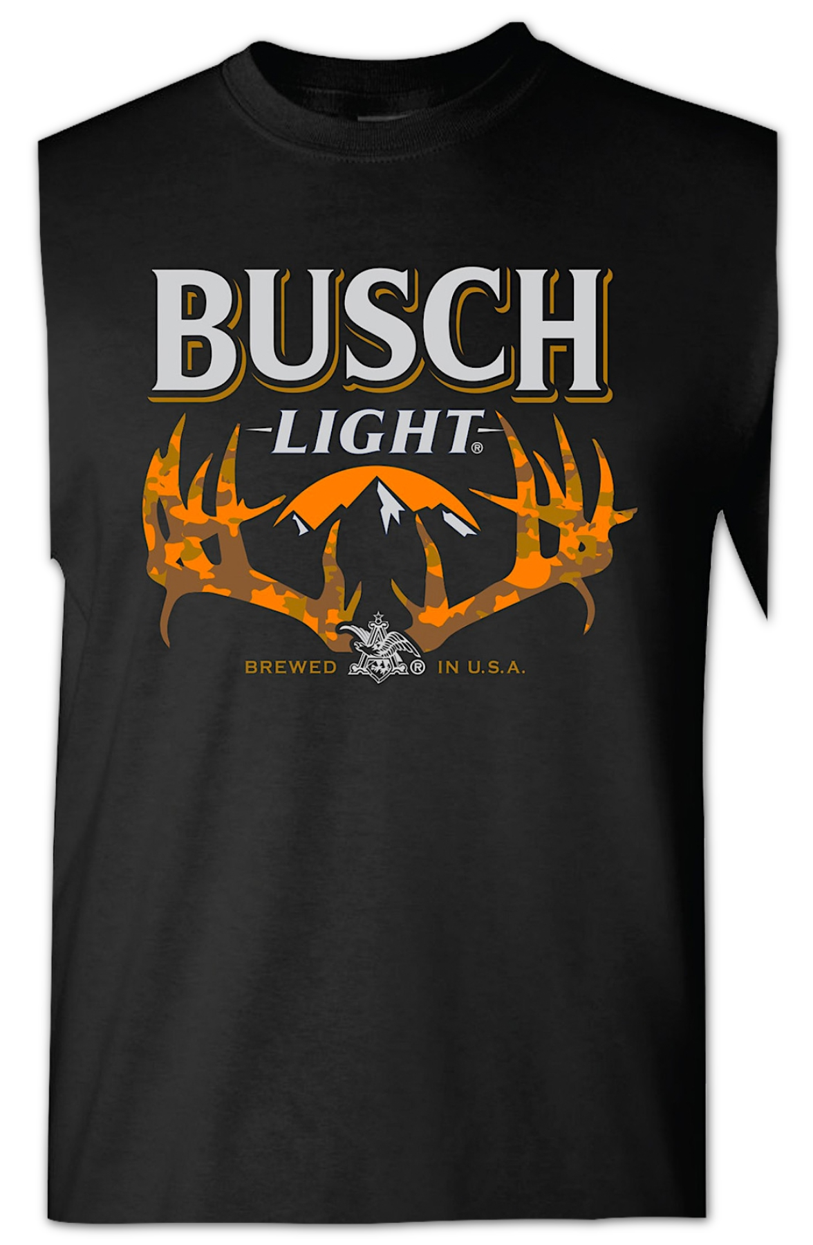 Camouflage Antlers Busch Light T-Shirt
