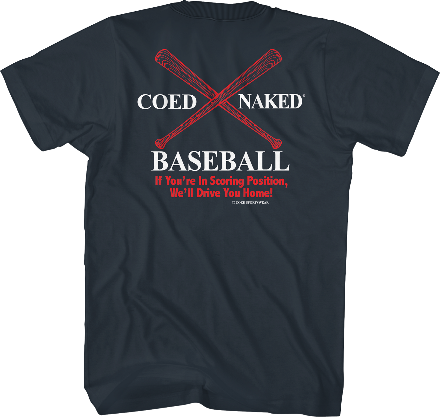 Baseball Coed Naked T-Shirt