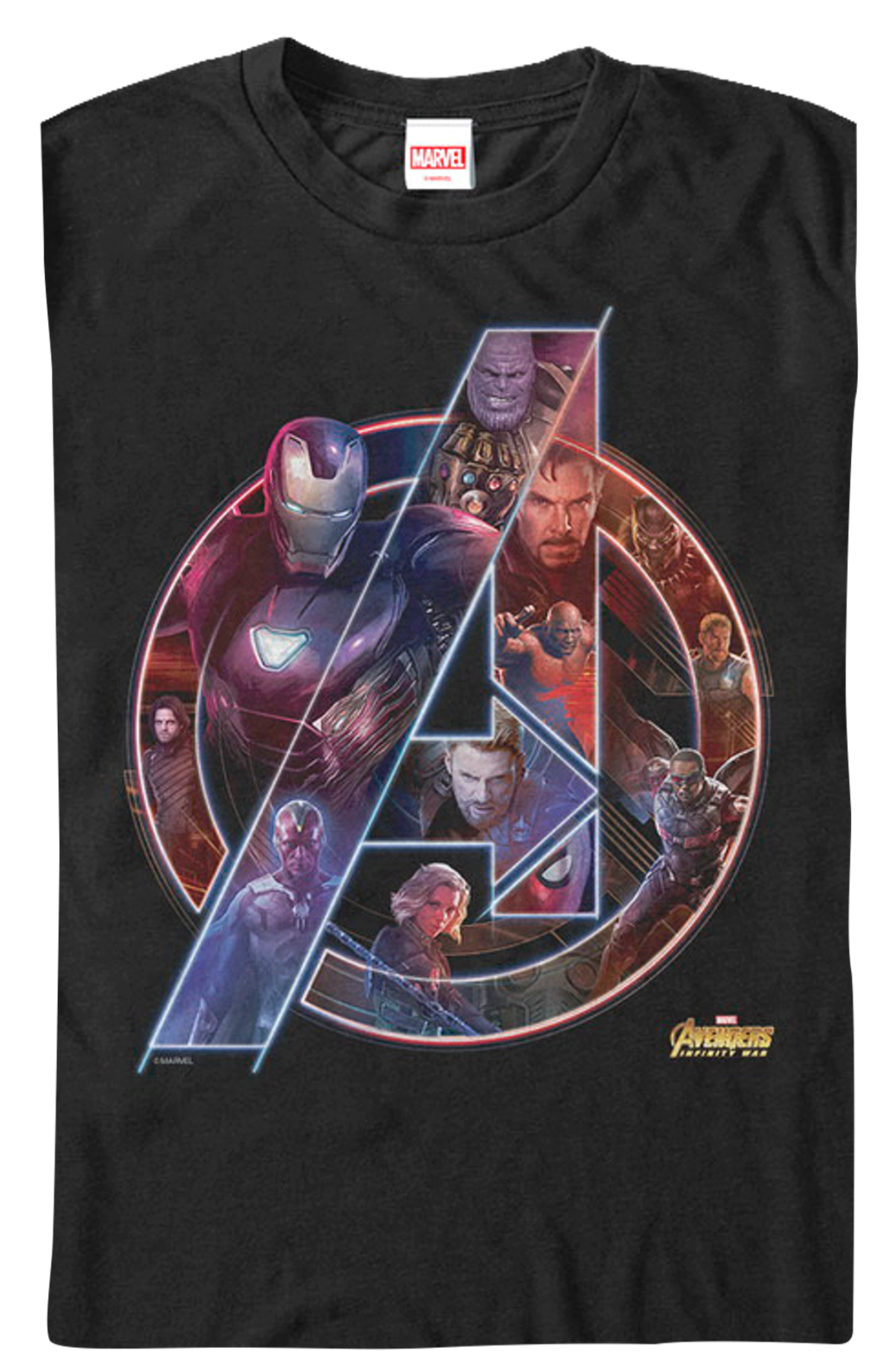 Collage Logo Avengers Infinity War T-Shirt