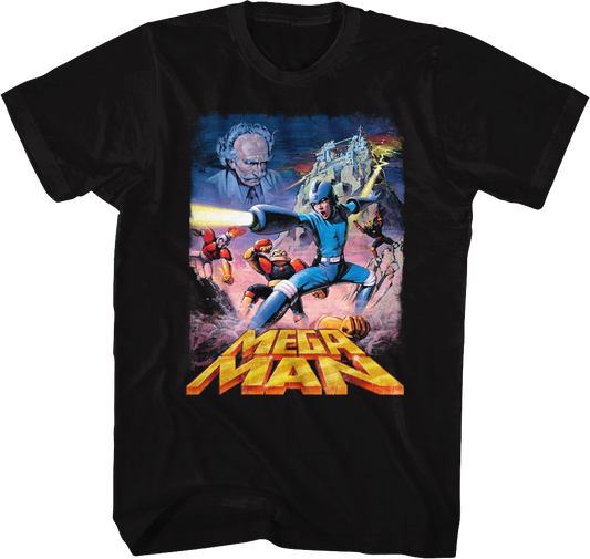 Collage Poster Mega Man T-Shirt