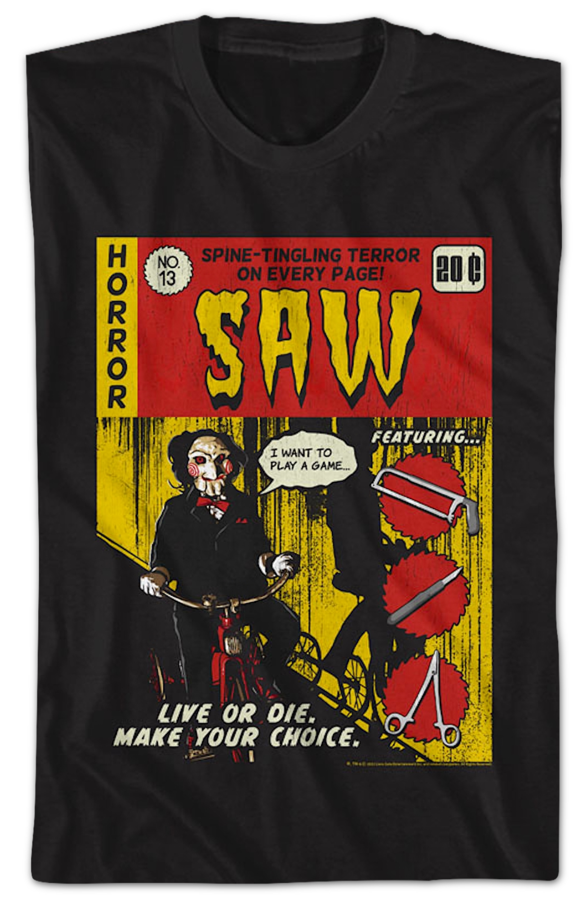 Comic Book Cover Saw T-Shirt