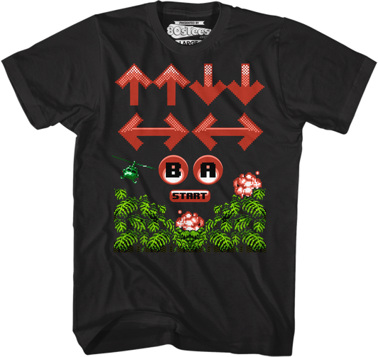Contra Cheat Code 30 Lives T-Shirt