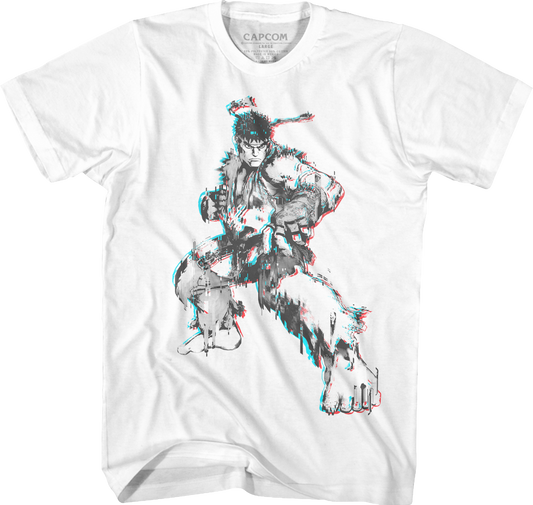 Distorted Ryu Street Fighter T-Shirt