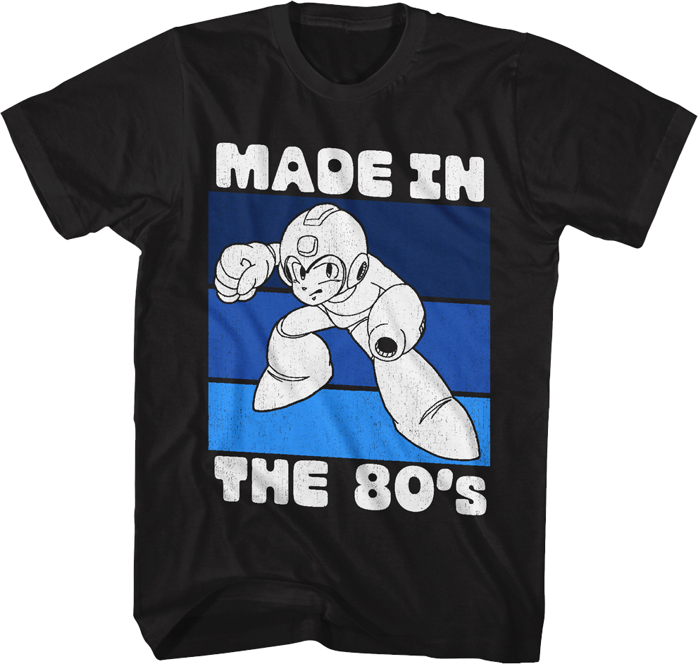 Distressed Made In The 80's Mega Man T-Shirt