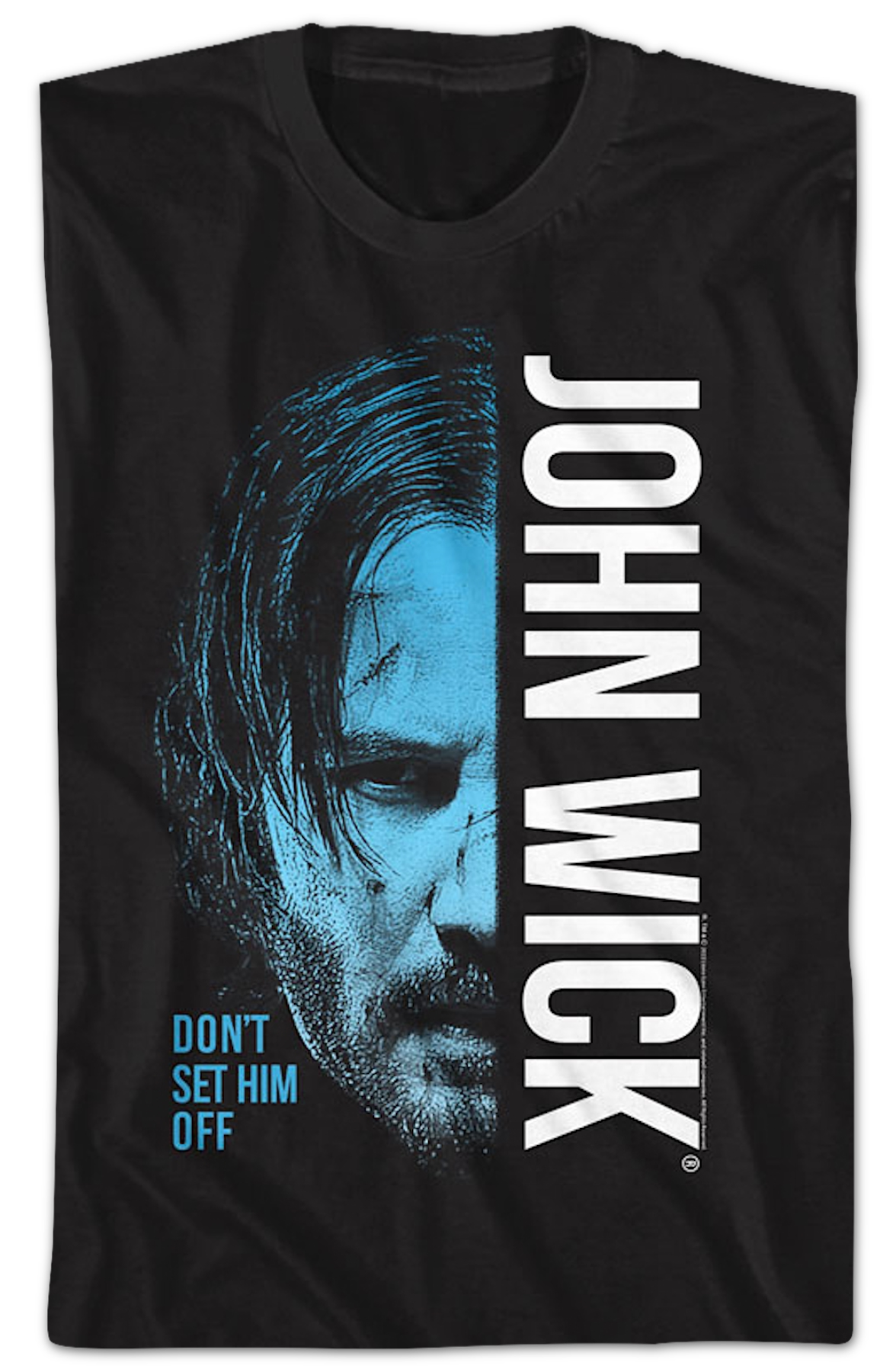 Don't Set Him Off Half Face John Wick T-Shirt