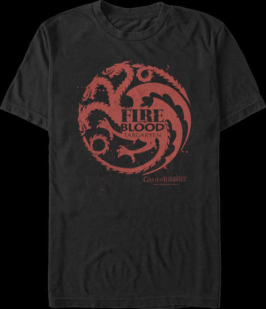 Fire And Blood Game Of Thrones T-Shirt