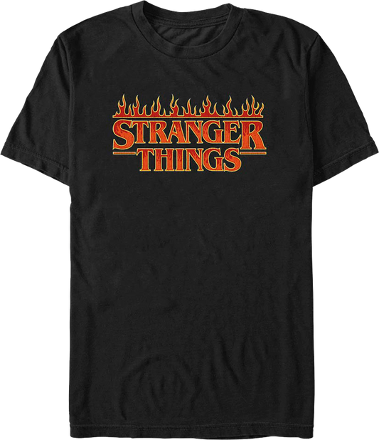 Flaming Logo Stranger Things T-Shirt