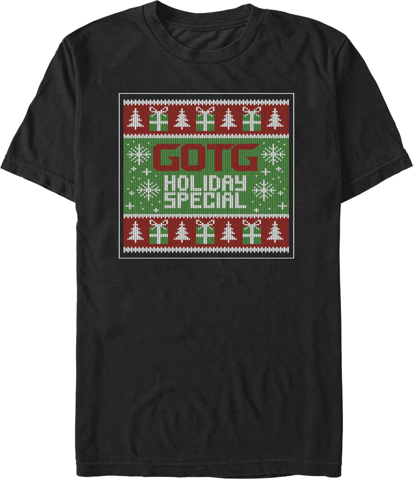 GOTG Holiday Special Faux Ugly Sweater Marvel Comics T-Shirt