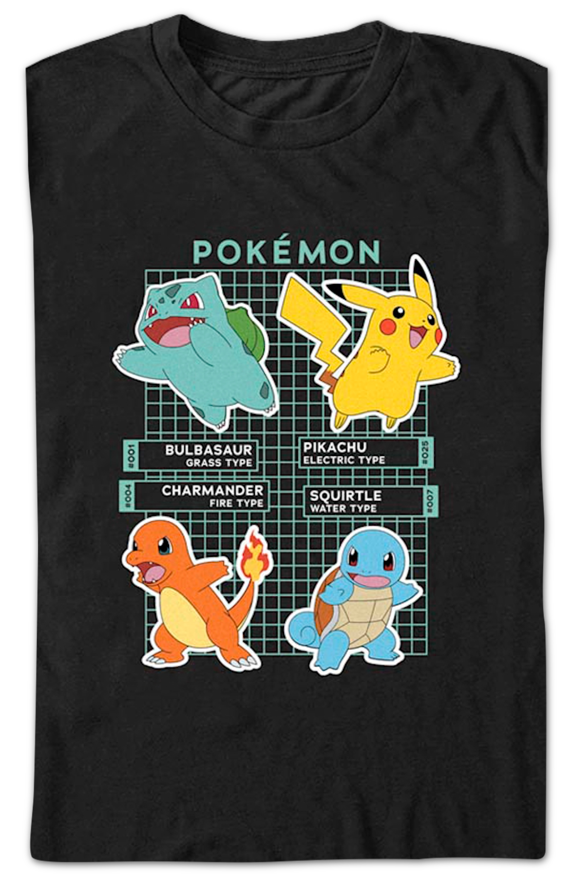 Gradient Grid Pokemon T-Shirt
