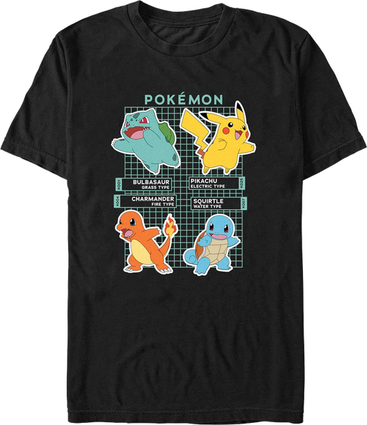 Gradient Grid Pokemon T-Shirt