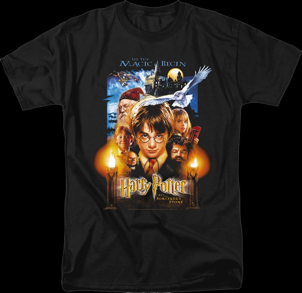 Harry Potter And The Sorcerer's Stone Poster Harry Potter T-Shirt