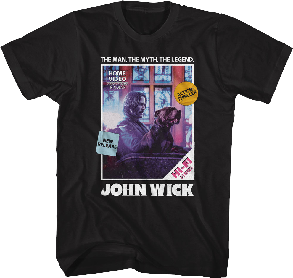 Home Video Cover John Wick T-Shirt