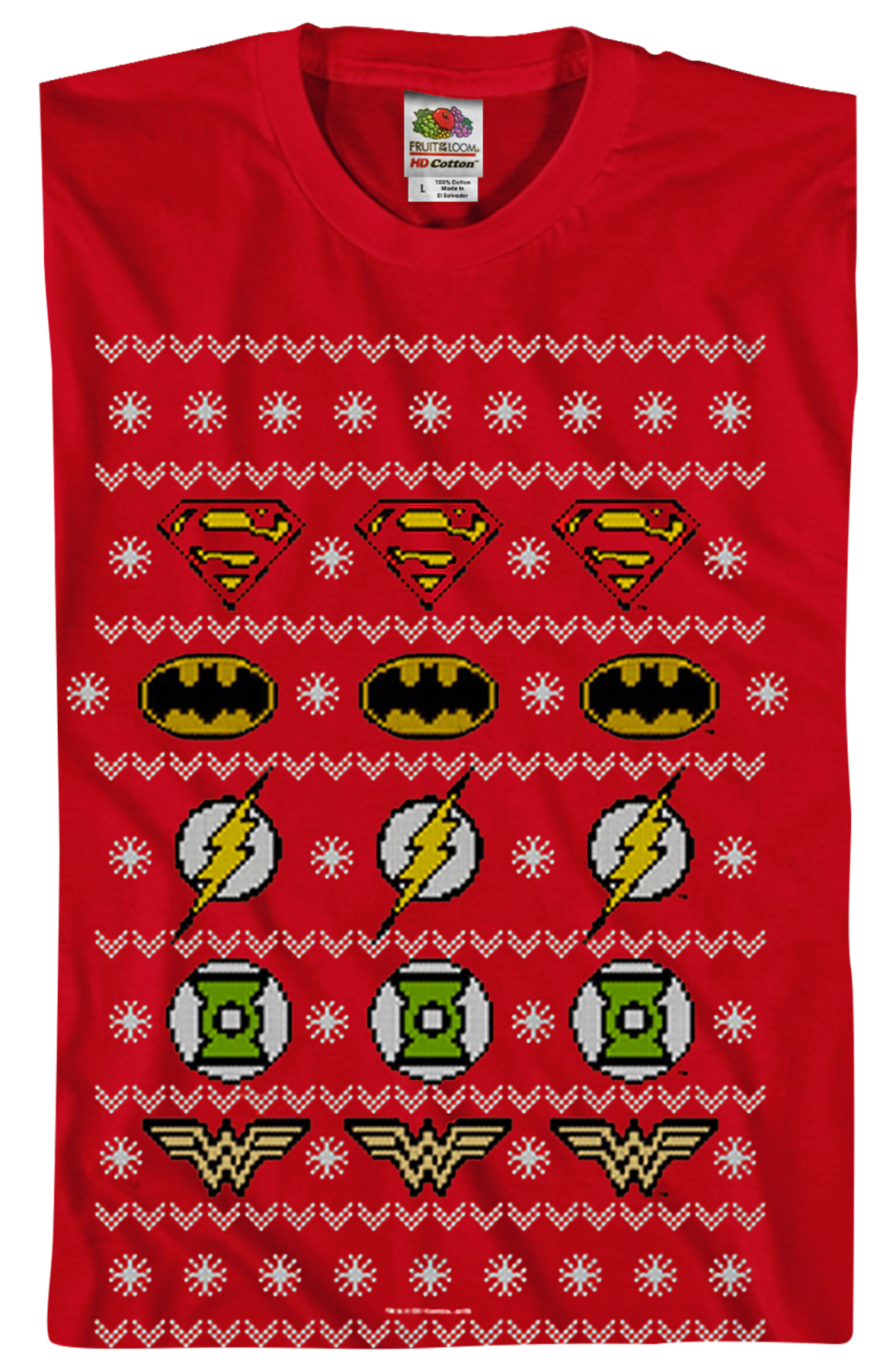 Justice League Ugly Faux Knit DC Comics T-Shirt