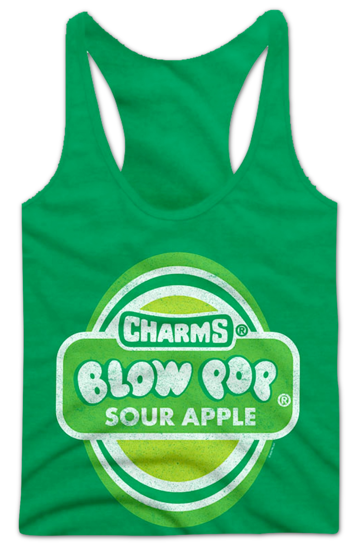 Ladies Sour Apple Blow Pop Racerback Tank Top