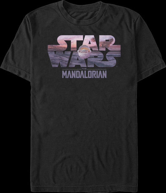Logo And Child Star Wars The Mandalorian T-Shirt