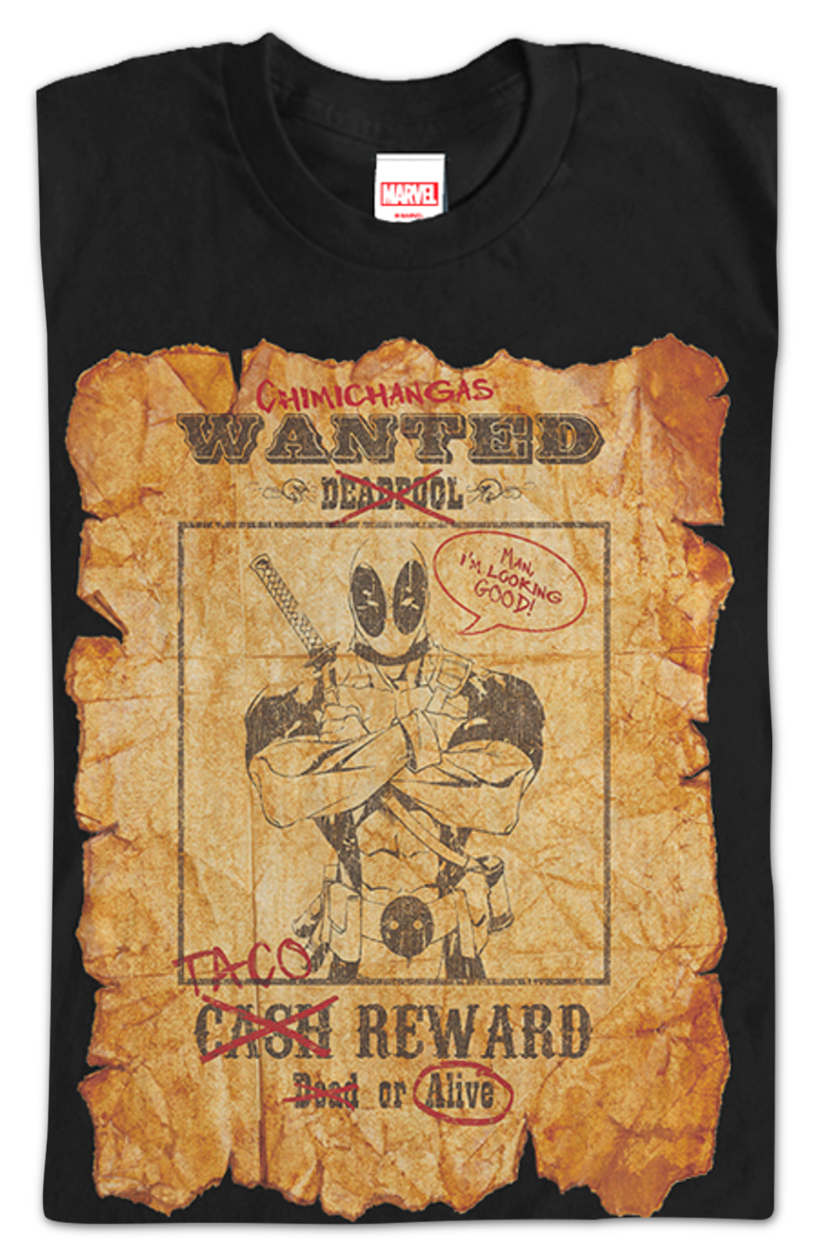 Marvel Deadpool Wanted Poster T-Shirt