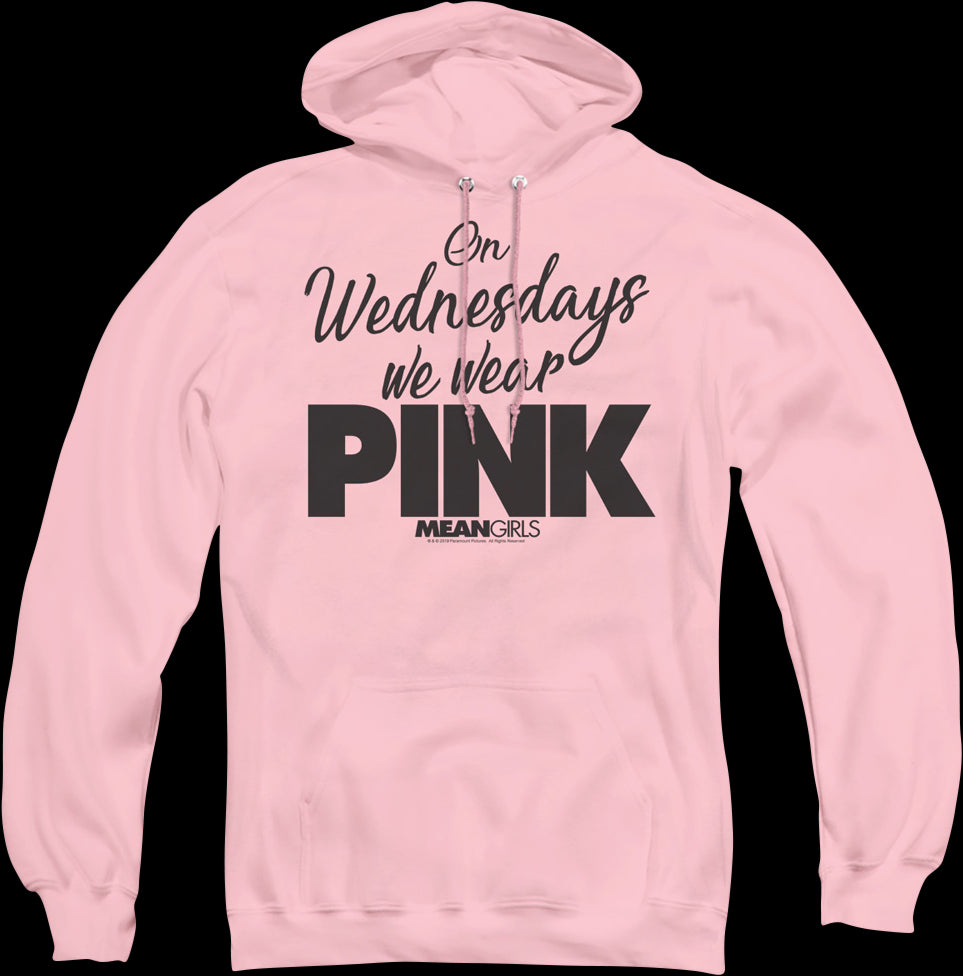 Mean Girls On Wednesdays We Wear Pink Hoodie