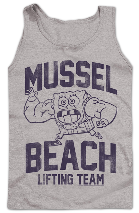 Mussel Beach Lifting Team SpongeBob SquarePants Tank Top