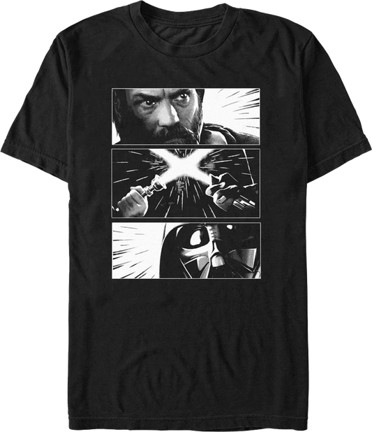 Obi-Wan Kenobi and Darth Vader Panels Star Wars T-Shirt