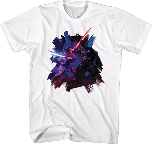Obi-Wan Kenobi vs Darth Vader Painting Star Wars T-Shirt