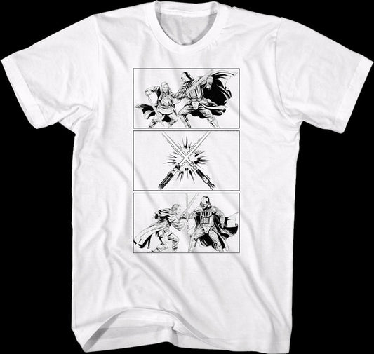 Obi-Wan Kenobi vs Darth Vader Sketch Star Wars T-Shirt