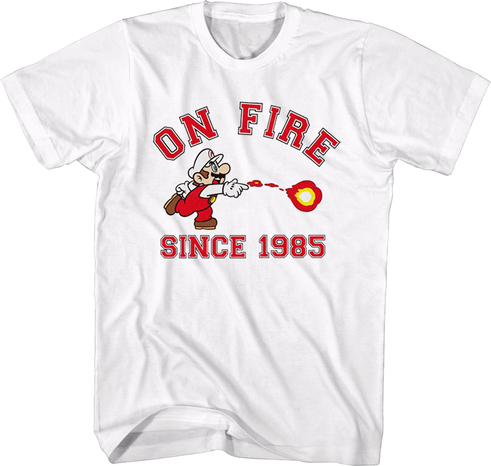 On Fire Since 1985 Super Mario Bros. T-Shirt
