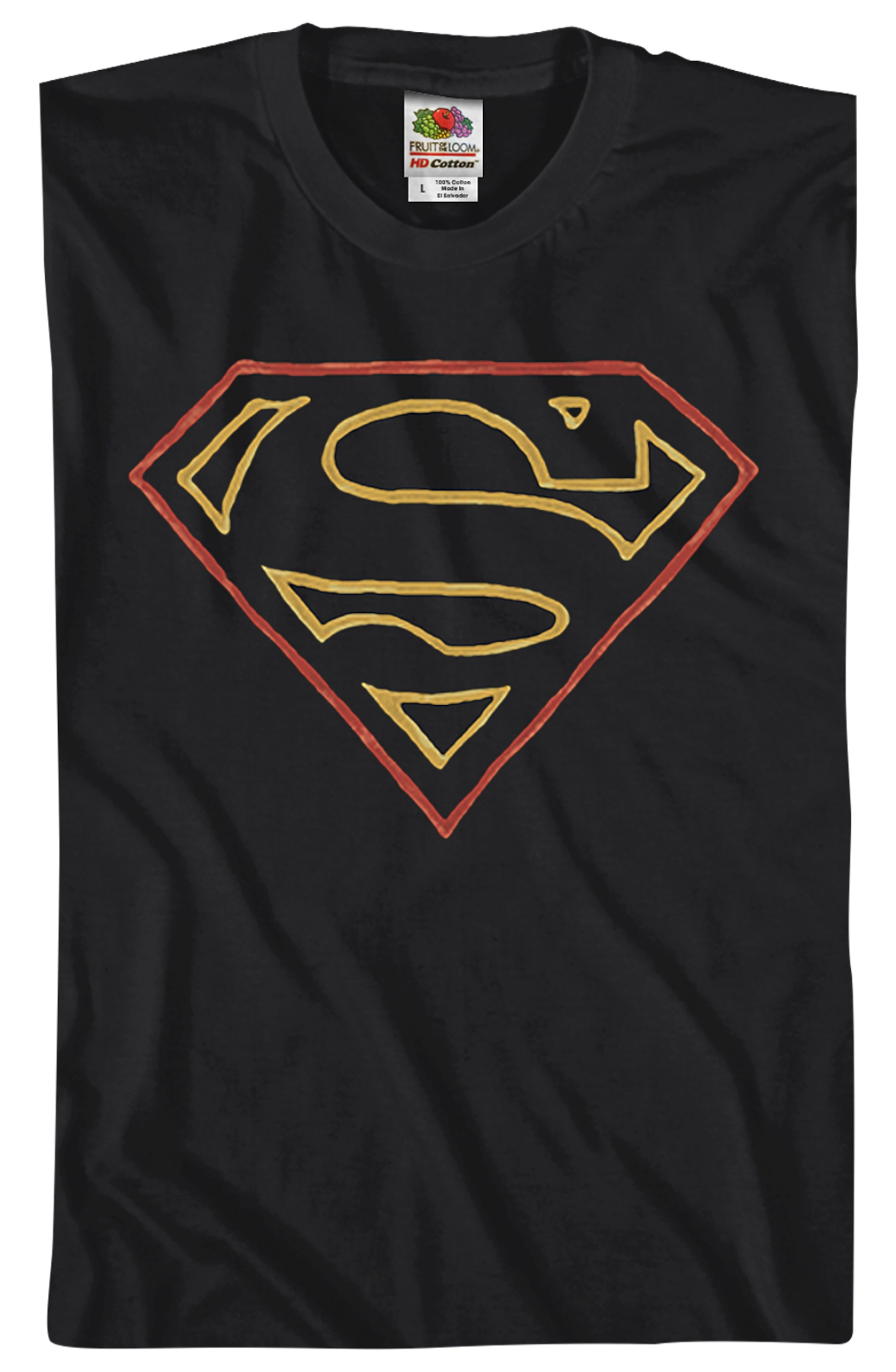 Outlined Superman Logo T-Shirt
