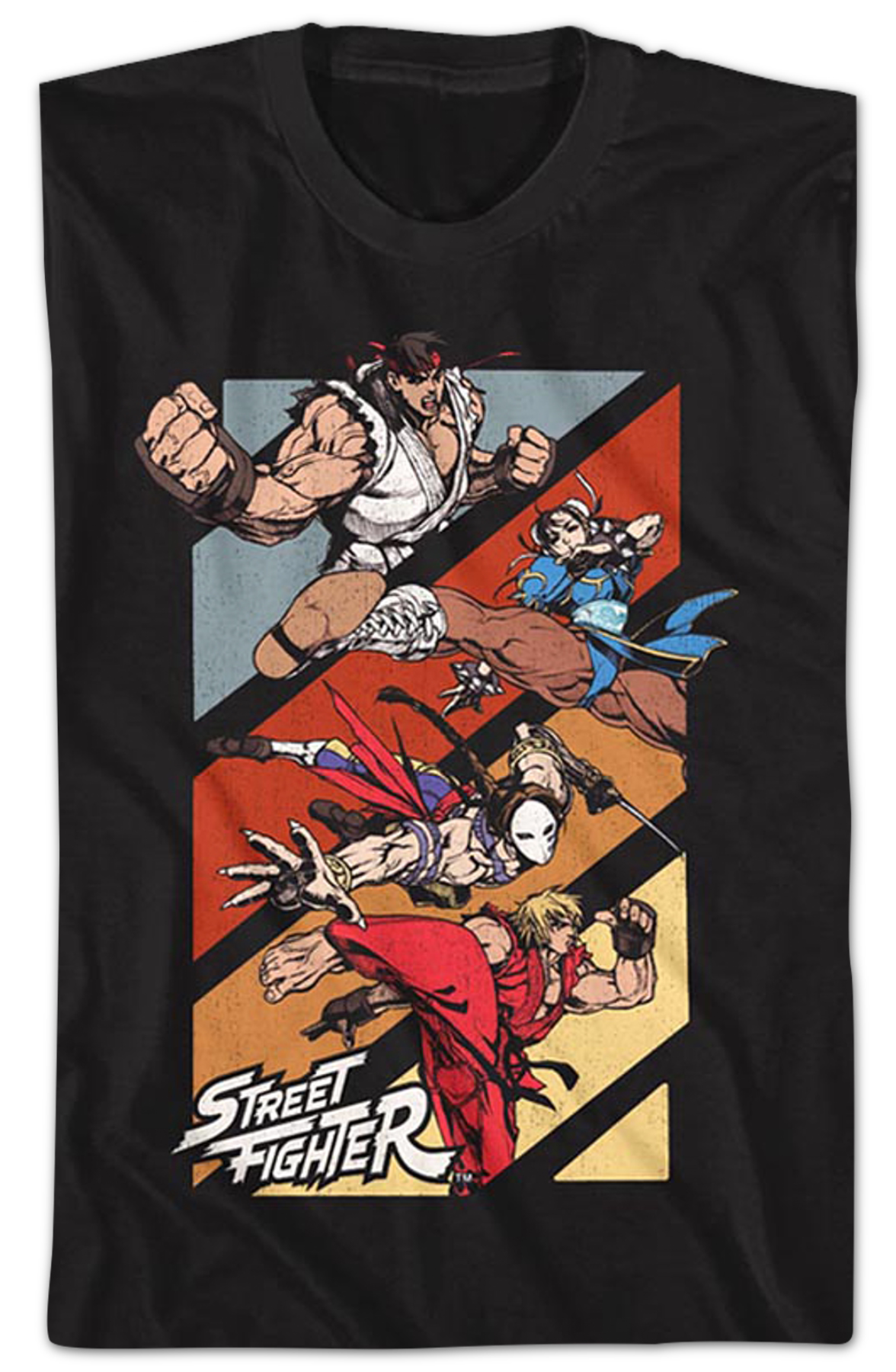 Panel Action Poses Street Fighter T-Shirt