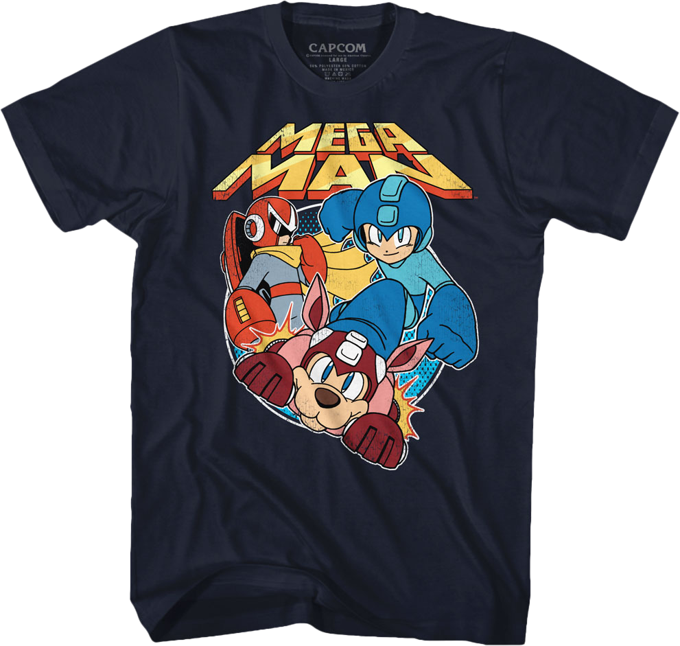 Proto Man Rush and Mega Man T-Shirt