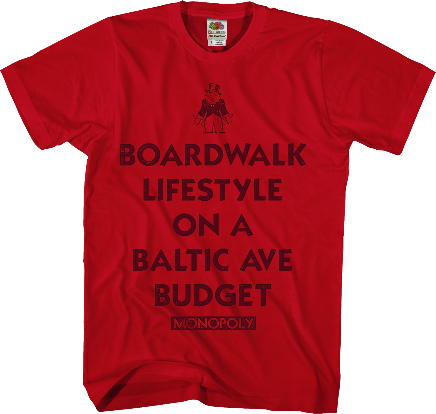 Red Boardwalk Lifestyle Monopoly T-Shirt