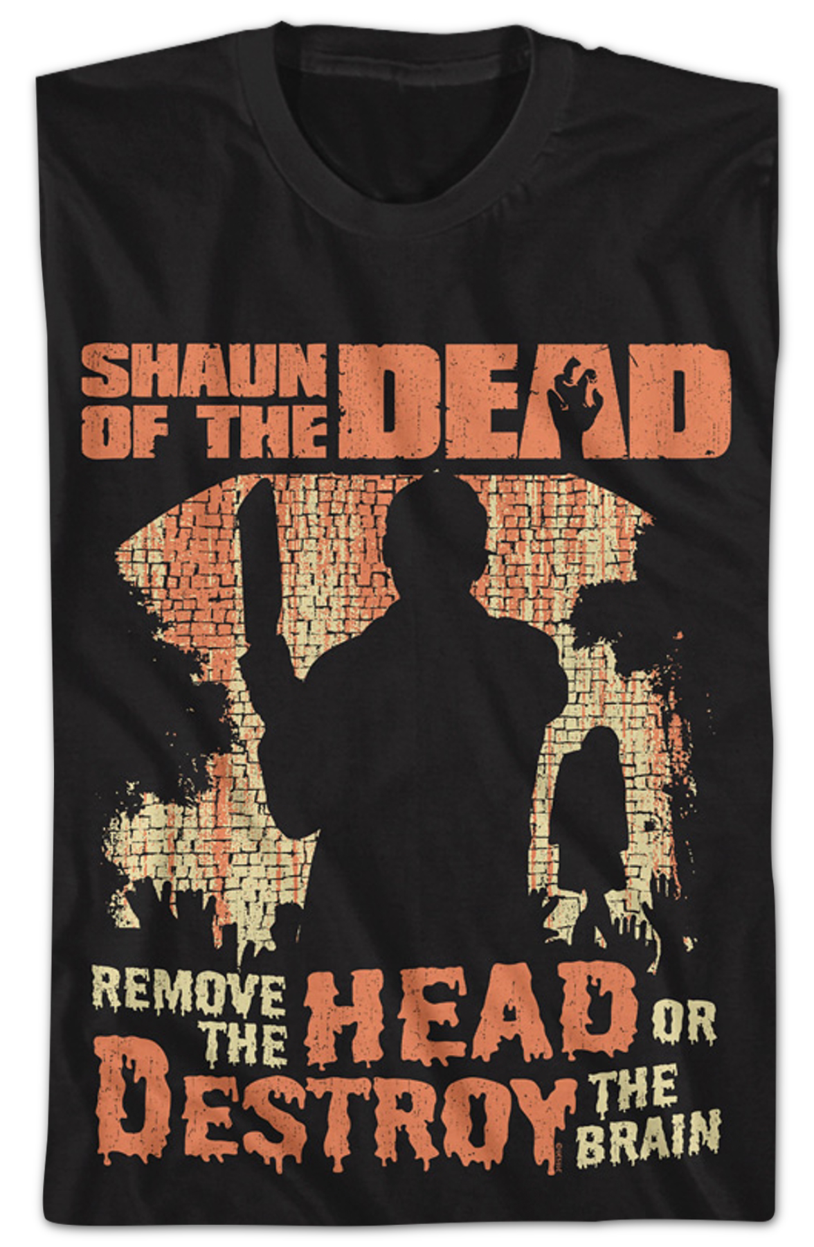 Remove The Head Or Destroy The Brain Shaun Of The Dead T-Shirt