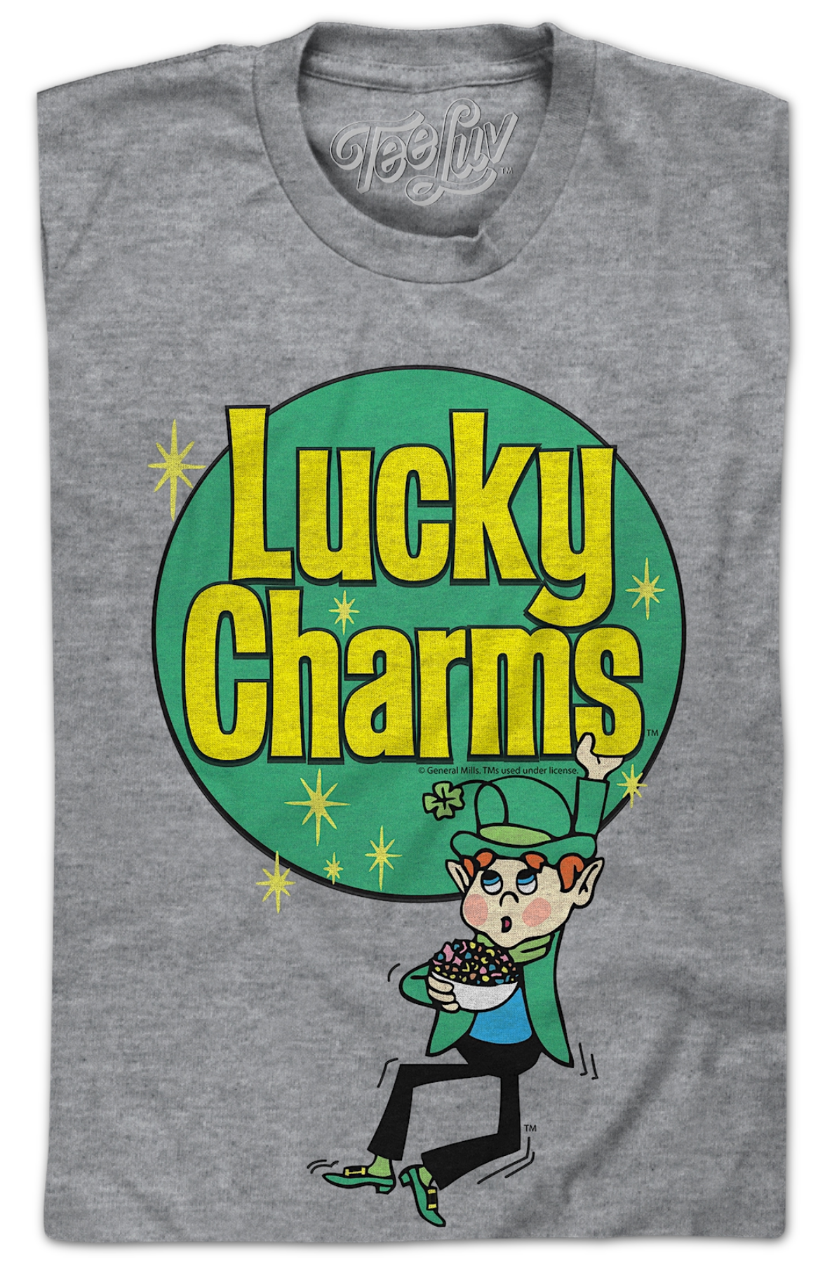 Retro Leprechaun And Logo Lucky Charms T-Shirt