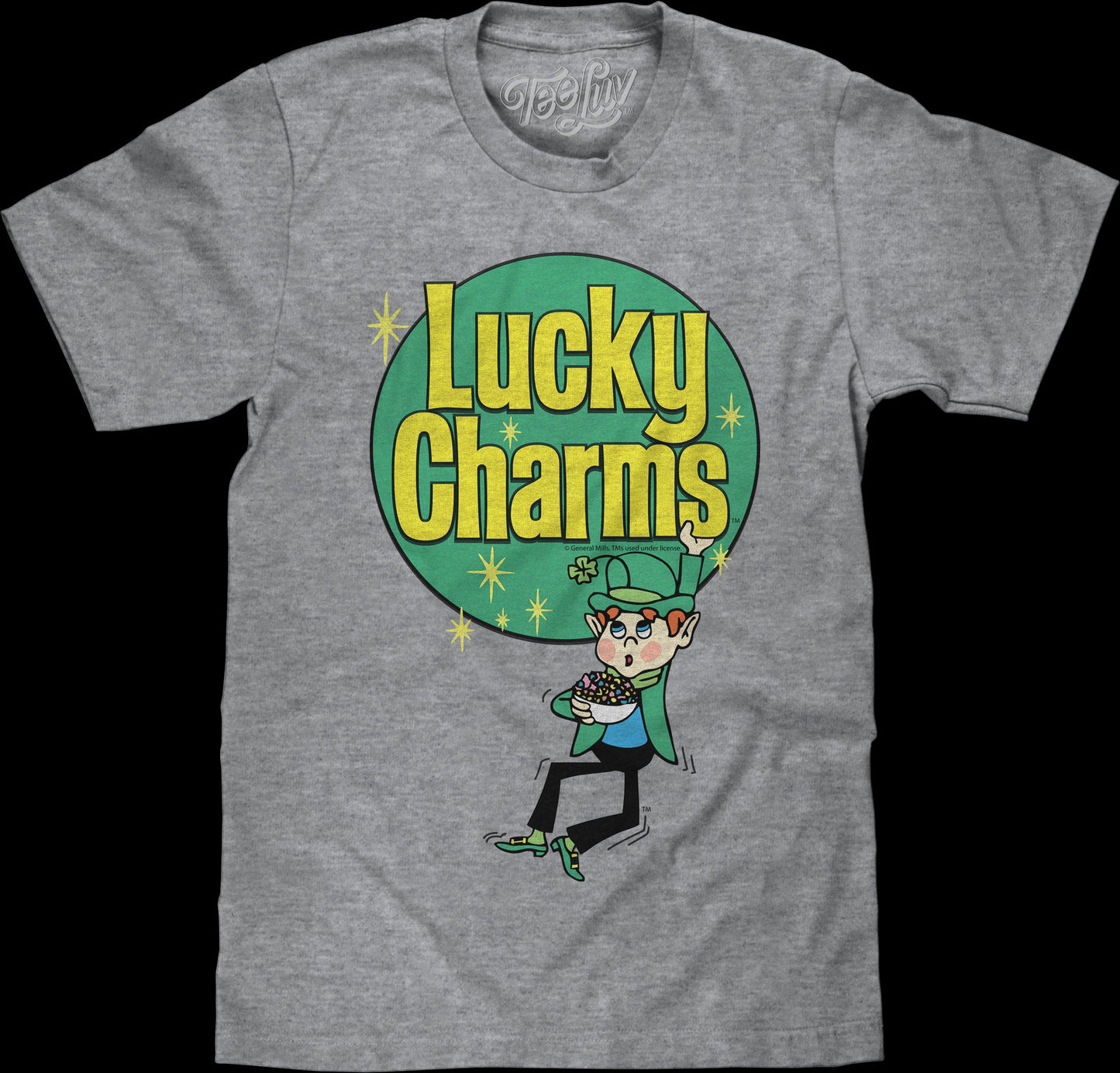 Retro Leprechaun And Logo Lucky Charms T-Shirt