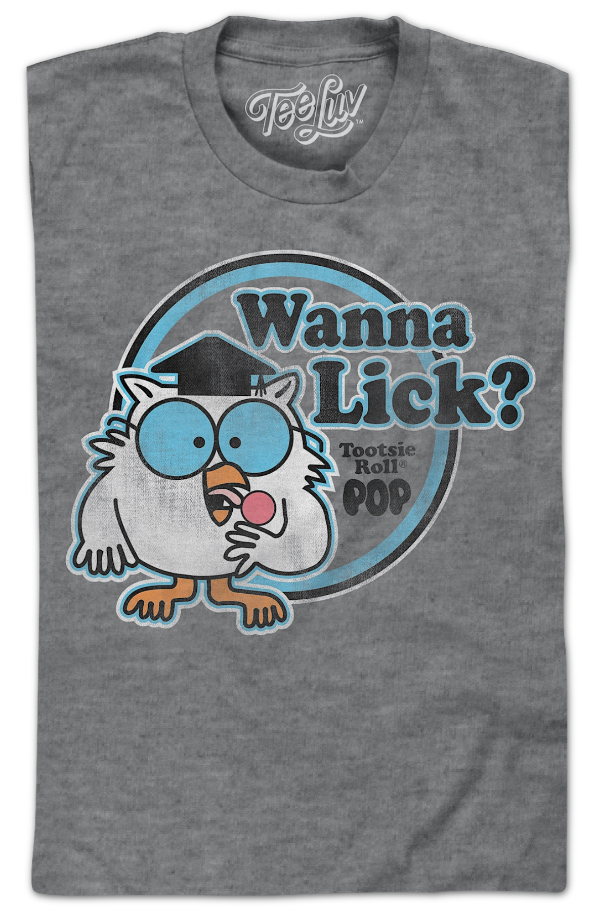 Retro Mr. Owl Wanna Lick? Tootsie Pop T-Shirt