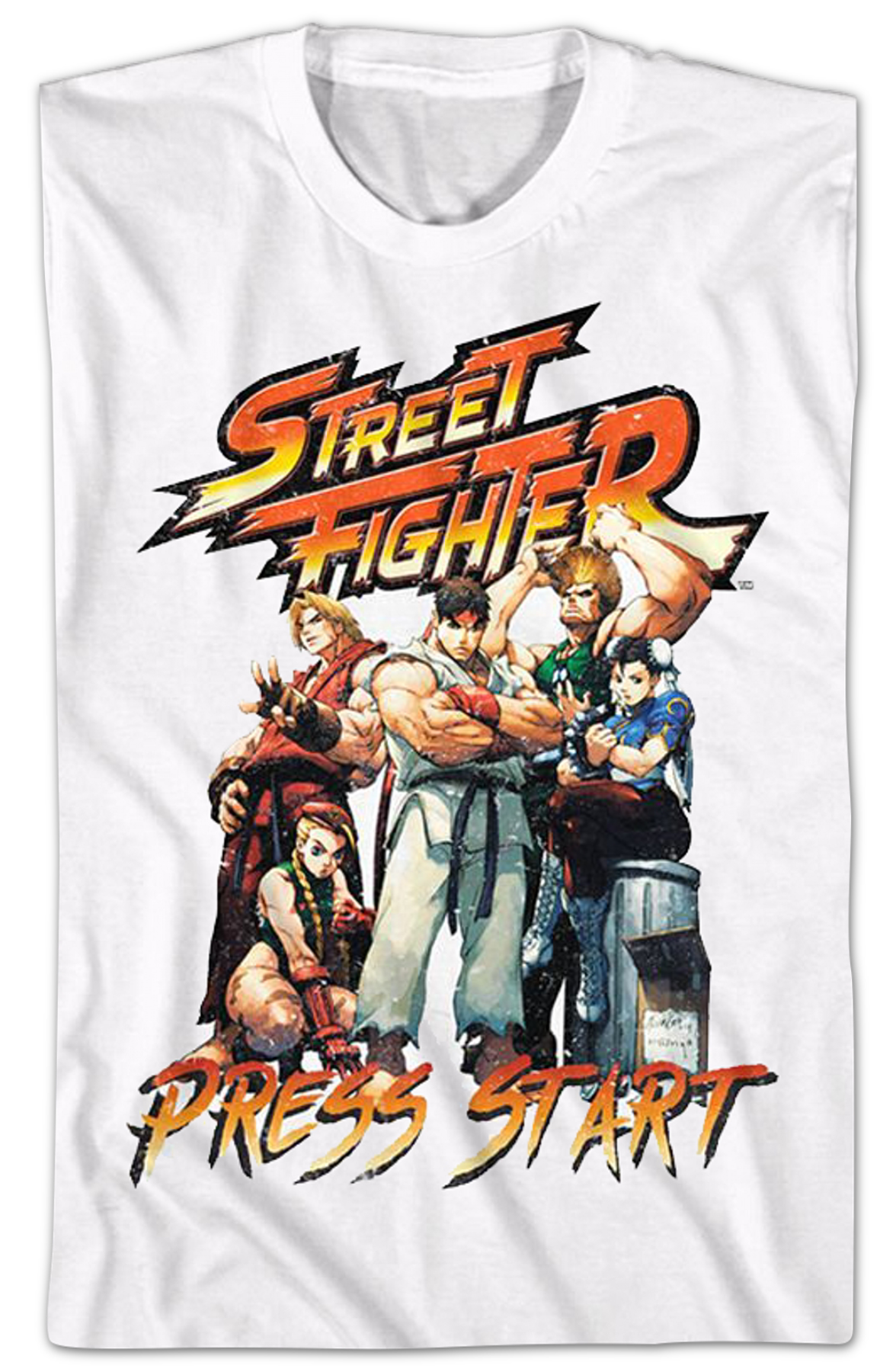 Retro Press Start Street Fighter T-Shirt