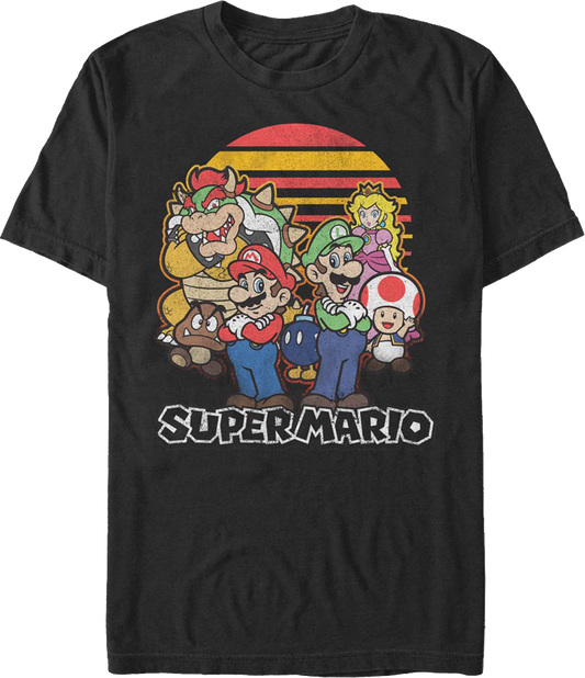 Retro Sunset Super Mario Bros. T-Shirt
