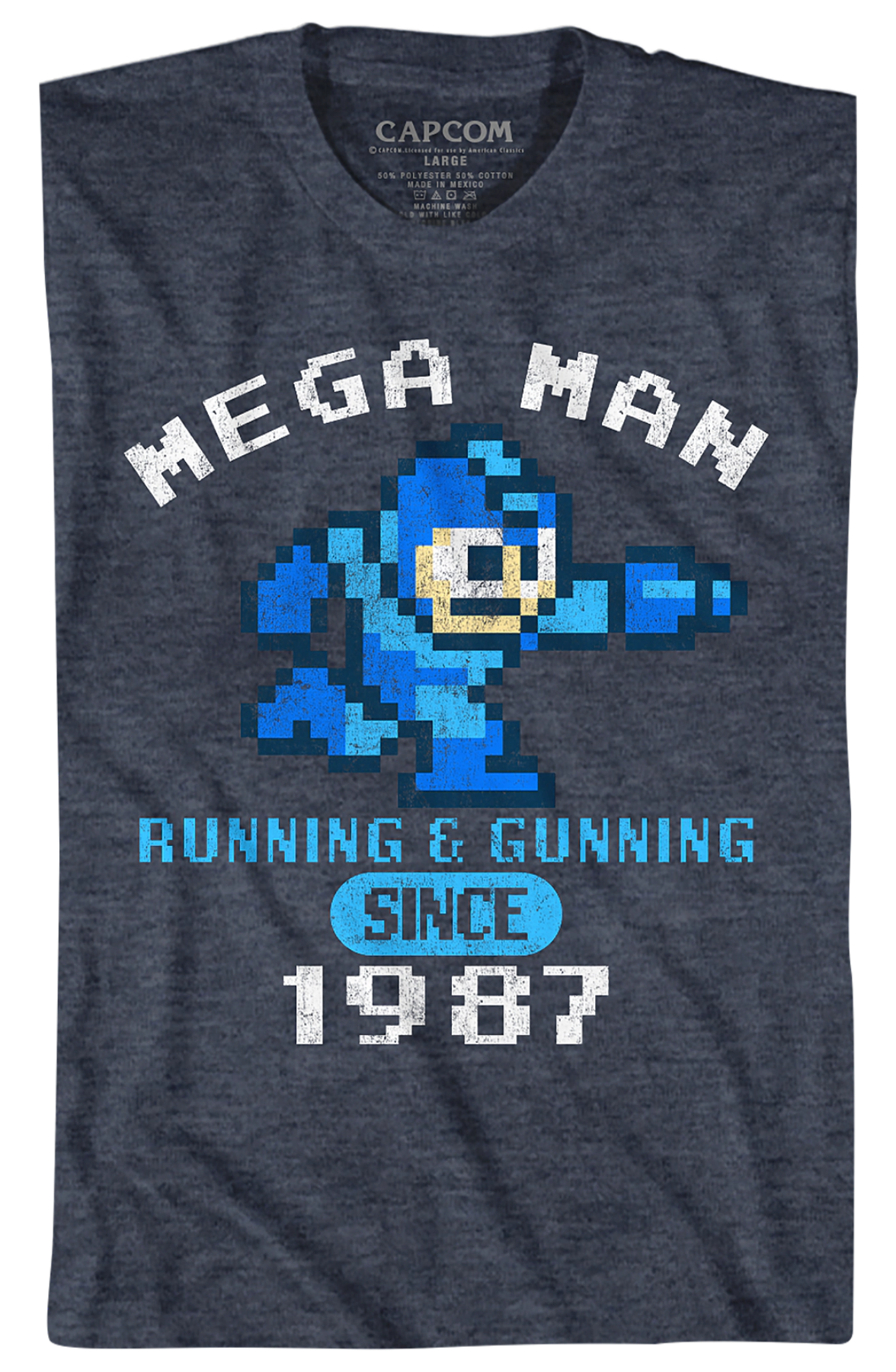 Running & Gunning Since 1987 Mega Man T-Shirt