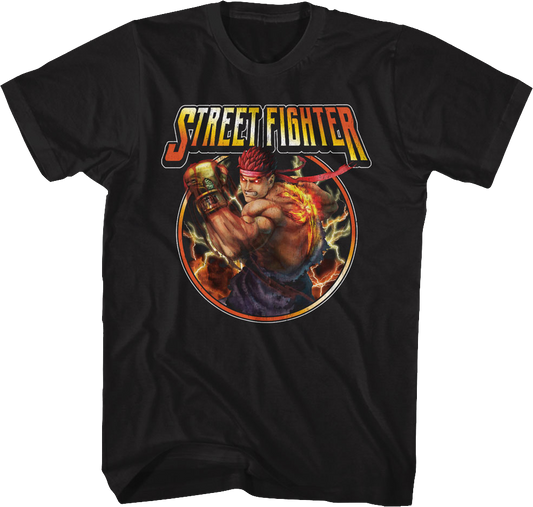 Ryu Lightning Bolts Street Fighter T-Shirt