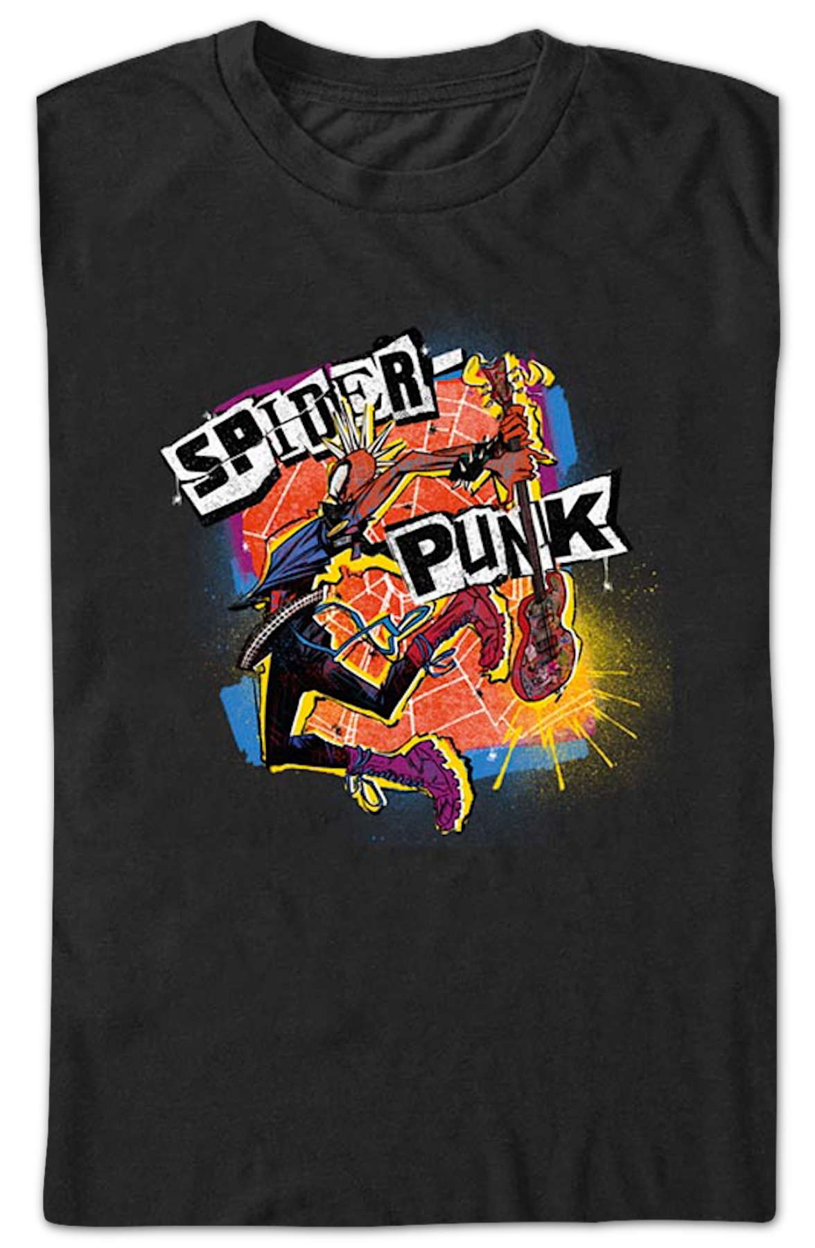 Spider-Punk Guitar Marvel Comics T-Shirt