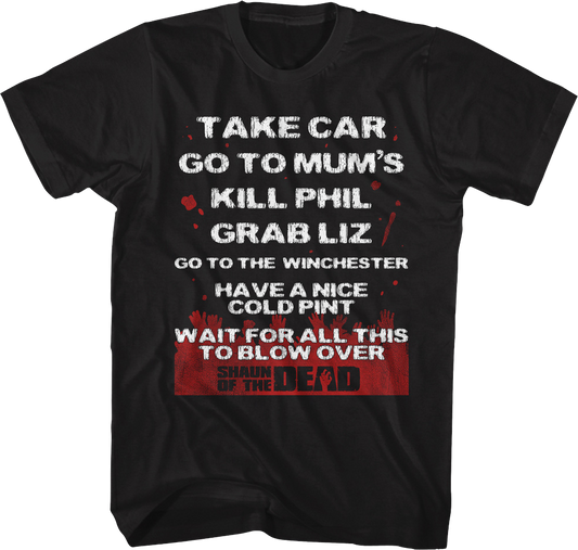 Survival Plan Shaun Of The Dead T-Shirt