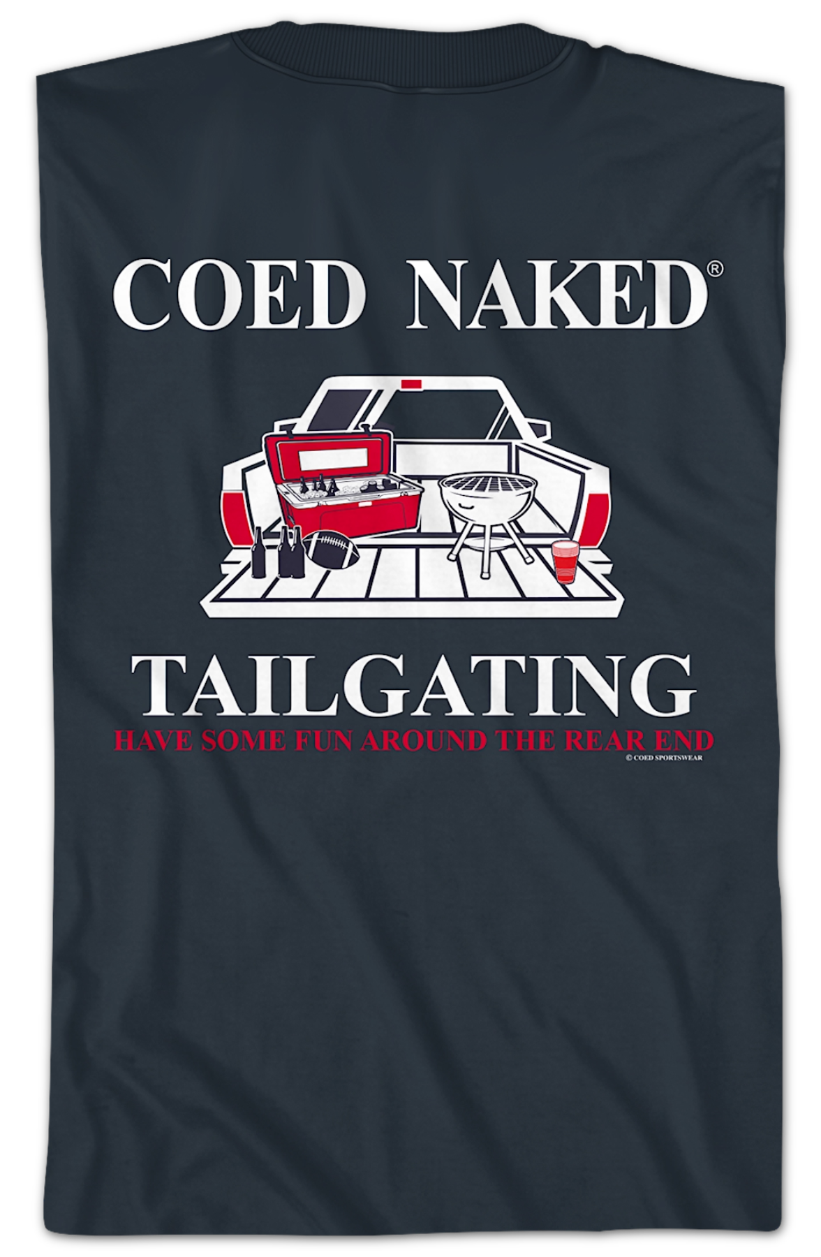 Tailgating Coed Naked T-Shirt