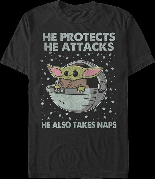 The Child Naps The Mandalorian Star Wars T-Shirt