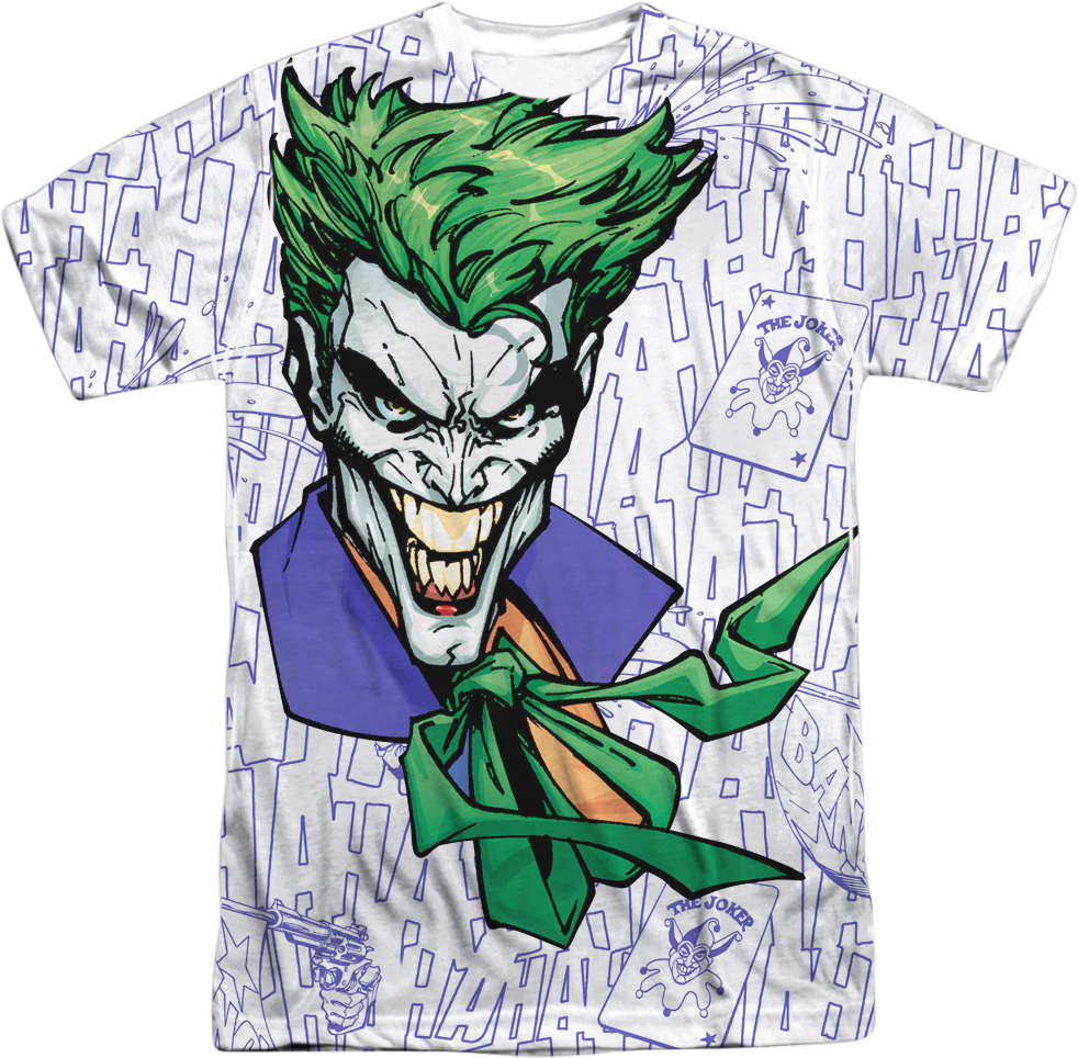 The Joker Laughing DC Comics Sublimation T-Shirt